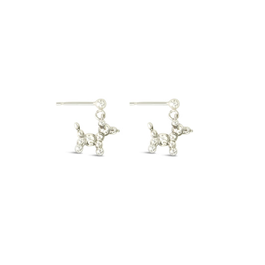 Cristy Cali Petite Mardi Gras Bead Dog Earrings
