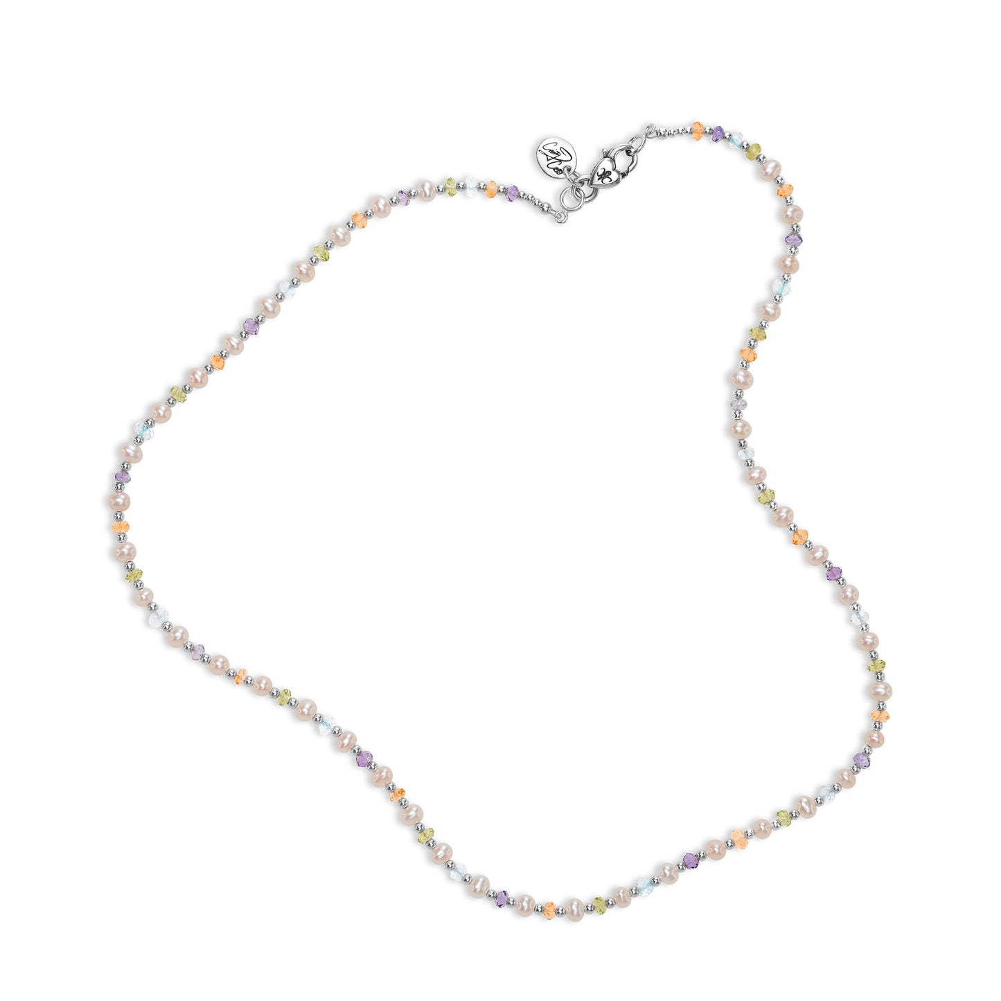 Cristy Cali Mardi Gras Mambo Gemstone & Pearl Necklace