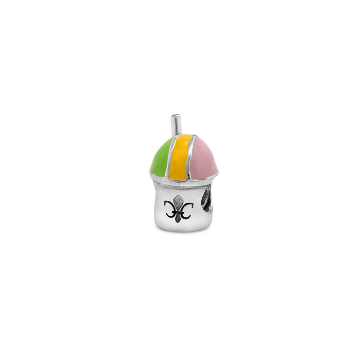 Cristy Cali Enameled Mardi Gras Snowball Bracelet Charm