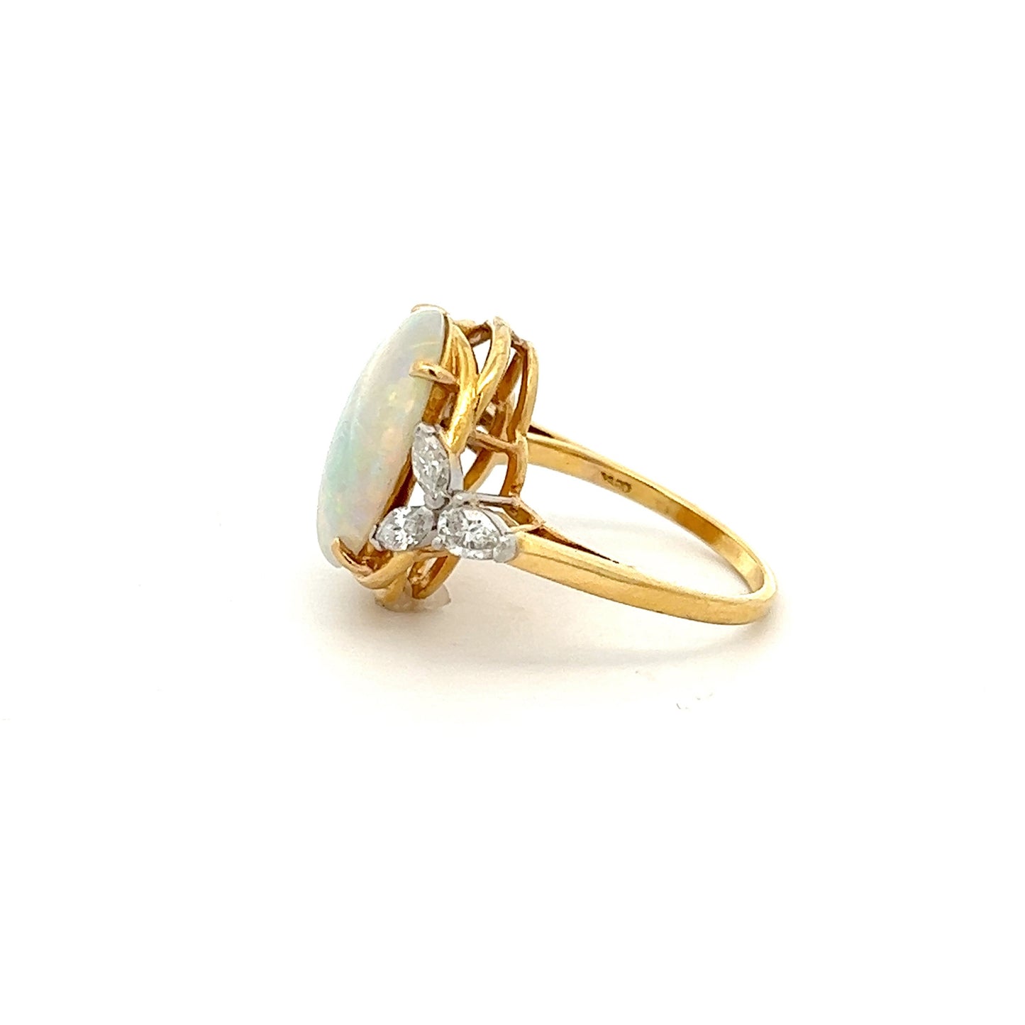 Estate Collection 18K Opal & Diamond Ring