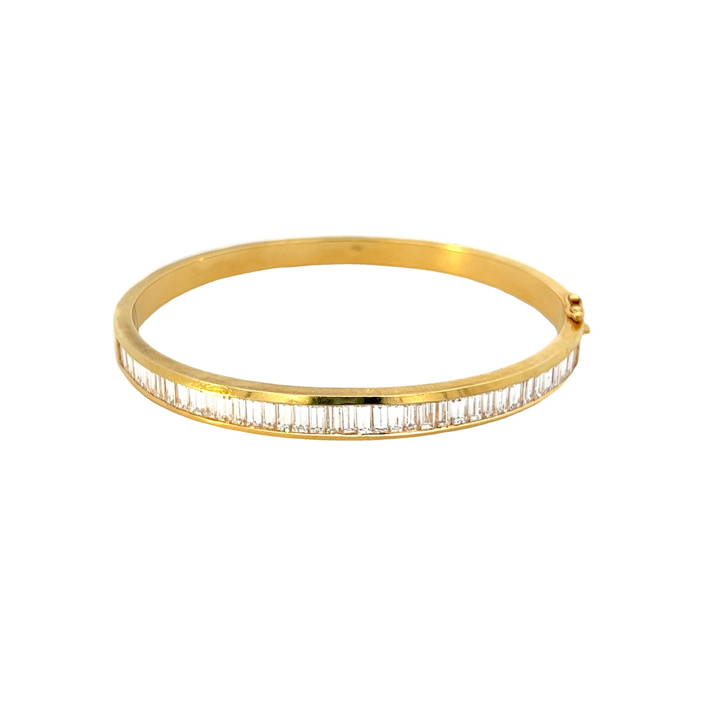 Estate Collection 18K Gold Diamond Bangle Bracelet