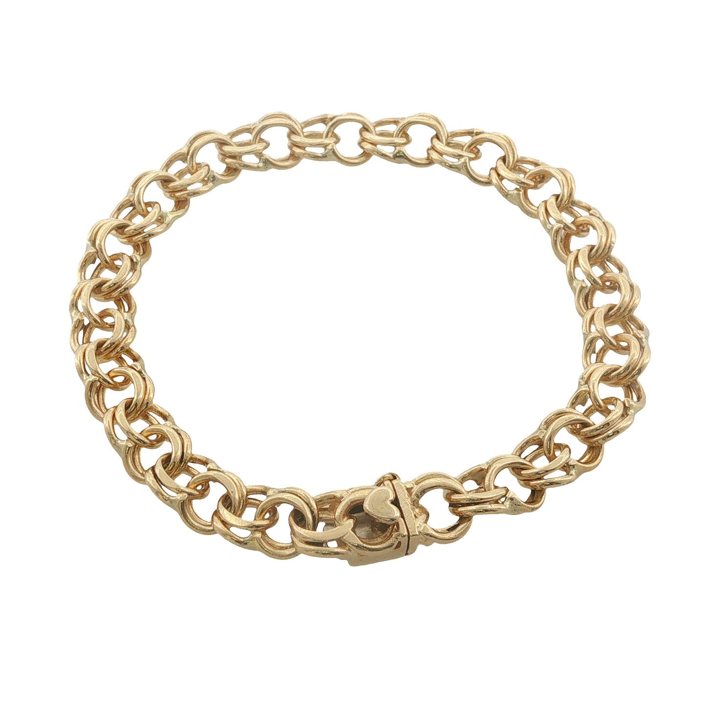 Vintage 1950's 14K Yellow Gold 8mm Charm Bracelet