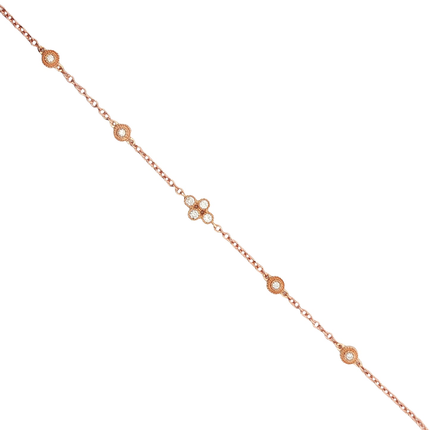 14K Rose Gold Diamond Bracelet