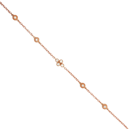 14K Rose Gold Diamond Bracelet