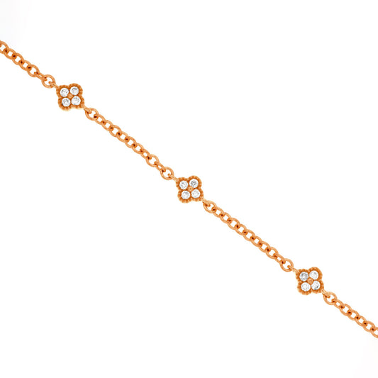 14K Rose Gold Diamond Bracelet