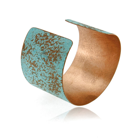 Mysterium Collection Wide Bronze Patinated Cuff Bracelet