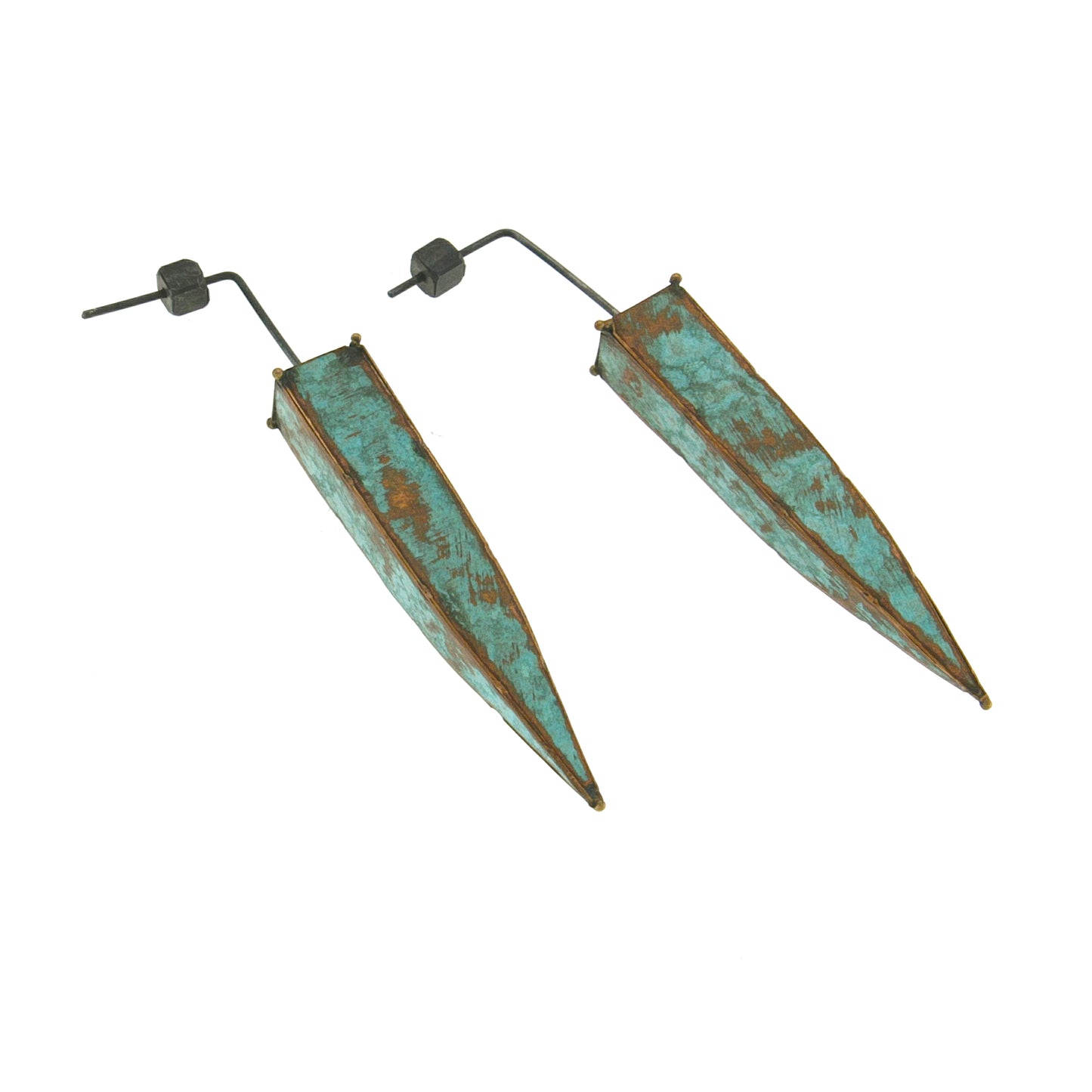 Mysterium Collection Bronze Patinated Elongated Earrings