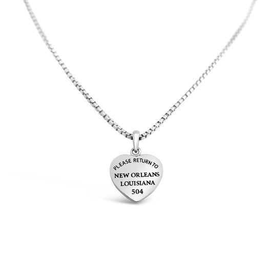 Cristy Cali 'Please Return to New Orleans' Heart Pendant (sm)