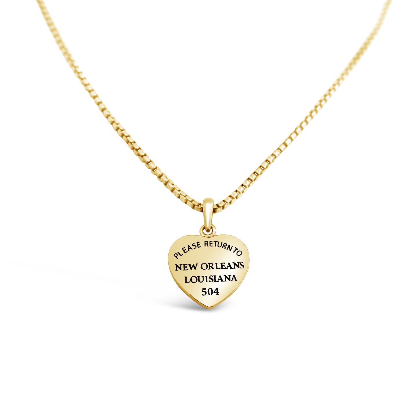 Cristy Cali 'Please Return to New Orleans' Vermeil Heart Pendant (sm)