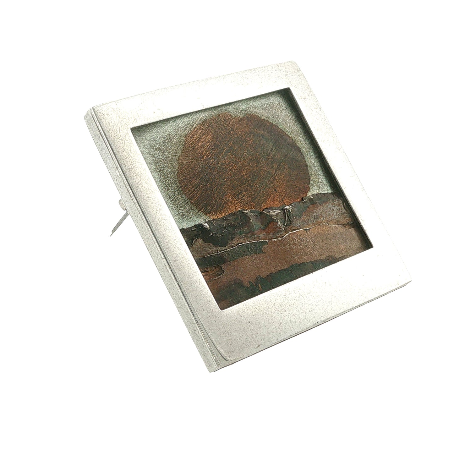 One-of-a Kind Vintage Sterling & Copper Brooch