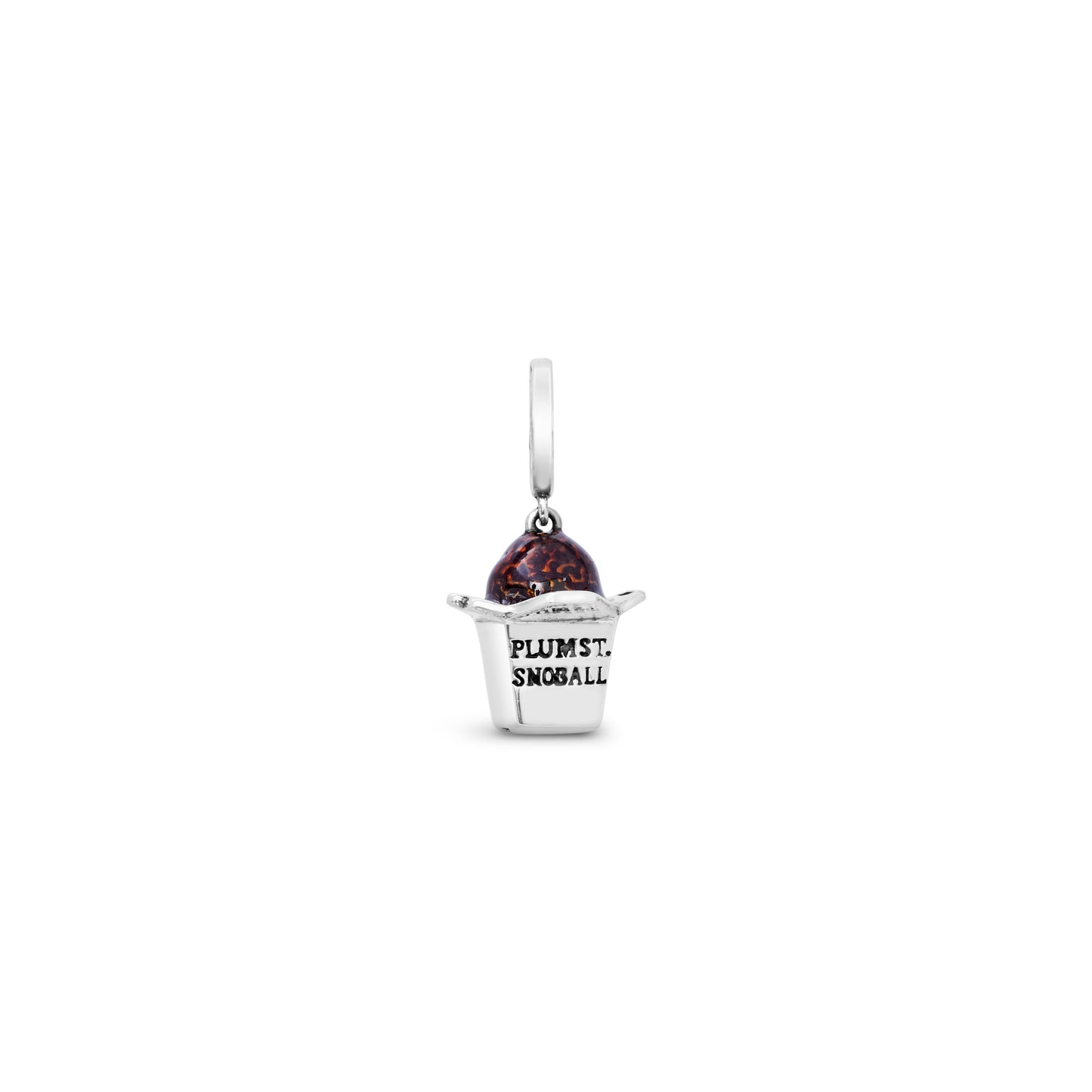 Cristy Cali Enameled Plum Street Snoball Charm - Chocolate Brown