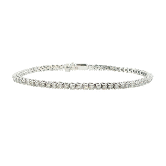 14K White Gold 2CT Diamond Tennis Bracelet
