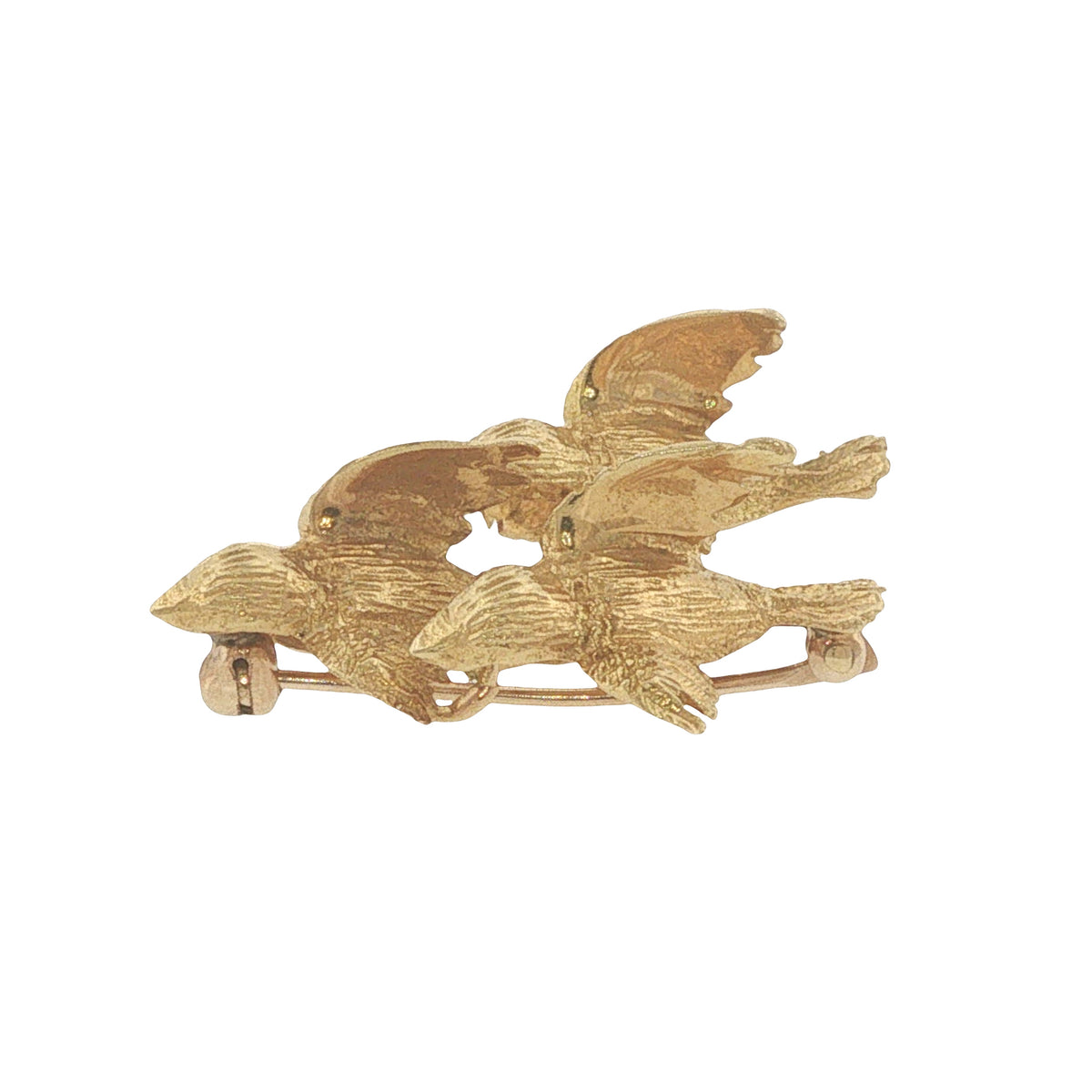 Vintage Tiffany & Co. 18k Yellow Gold Triple Bird Brooch