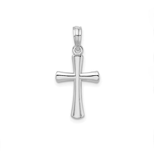 Sterling Silver Rhodium-plated Cross