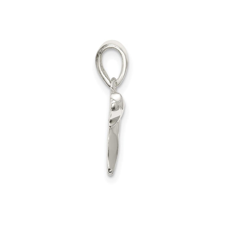 Sterling Silver Polished Chai Pendant