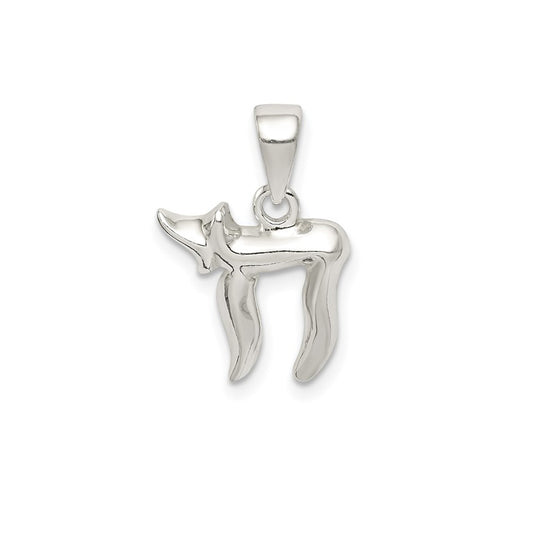Sterling Silver Polished Chai Pendant