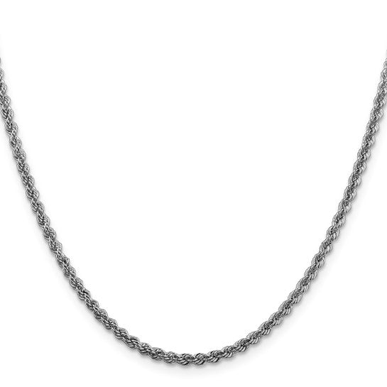 Sterling Silver 2.5mm Solid Rope Chain 20"