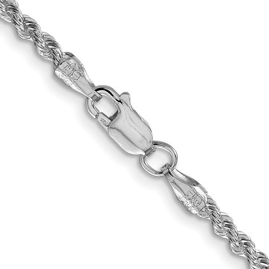 Sterling Silver 2.5mm Solid Rope Chain 20"