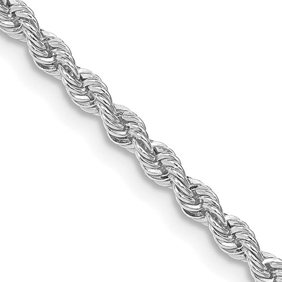 Sterling Silver 2.5mm Solid Rope Chain 20"