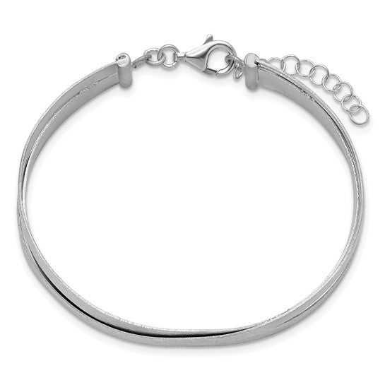 Sterling Silver Distressed Finish Bangle