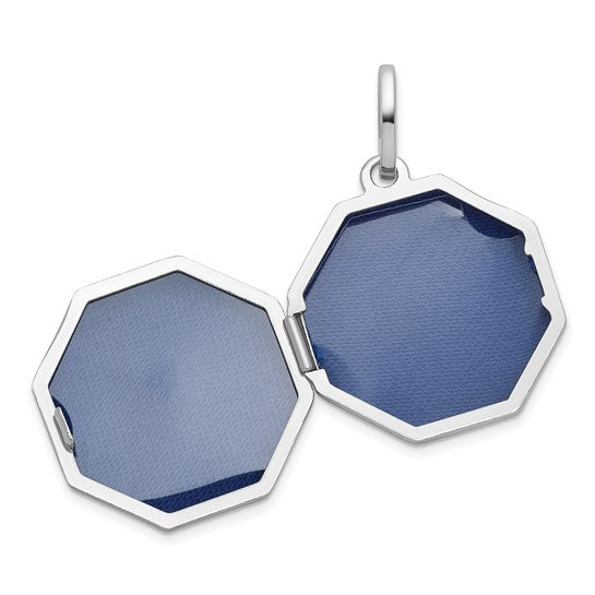 Sterling Silver Polished Octagon Locket