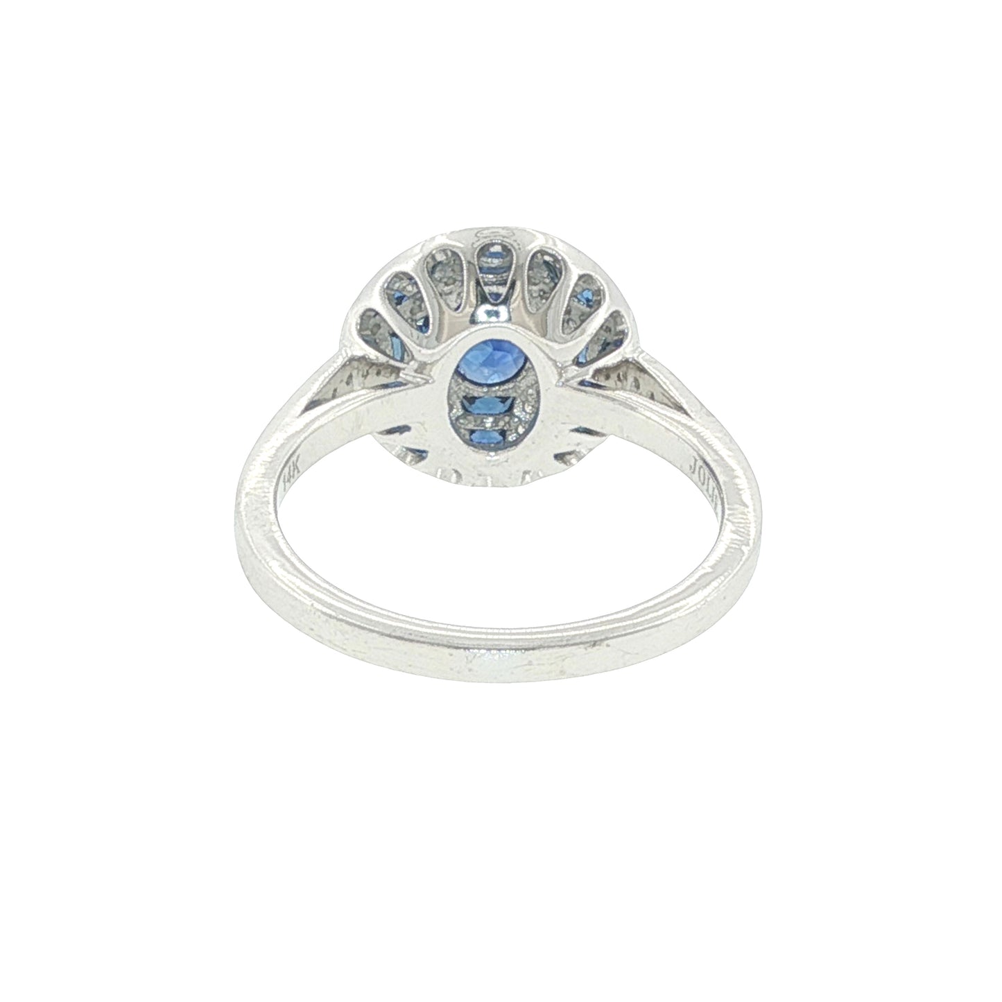 14K White Gold Sapphire & Diamond Ring
