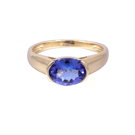 14K Oval 1.94ct Tanzanite Ring