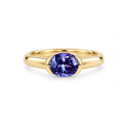 14K 1.94ct Oval Tanzanite Ring