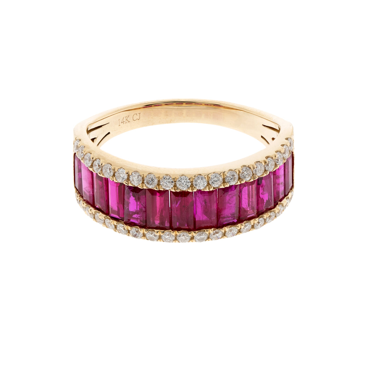 14K Ruby & Diamond Band