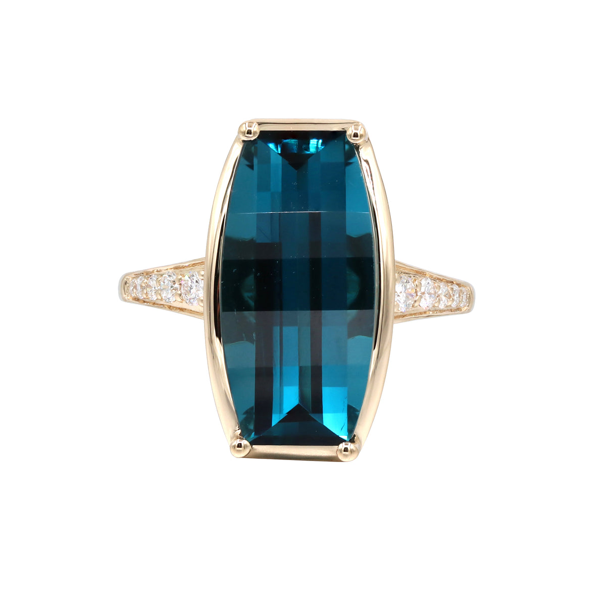 14K London Blue Topaz & Diamond Ring