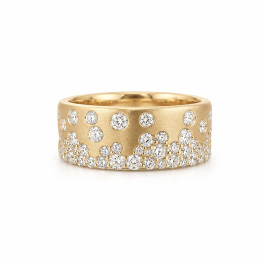 14K Diamond Scatter Ring