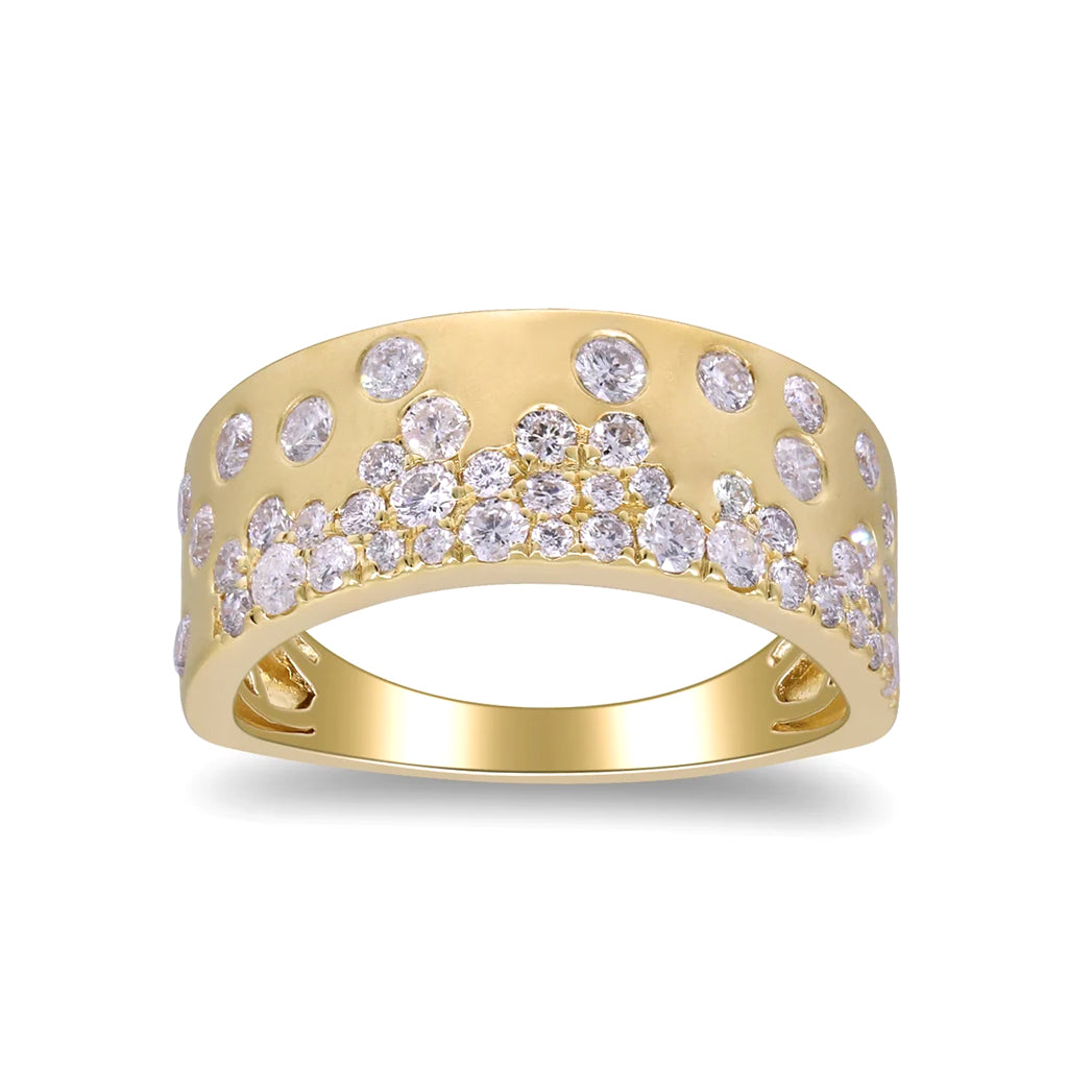 14K Diamond Scatter Ring