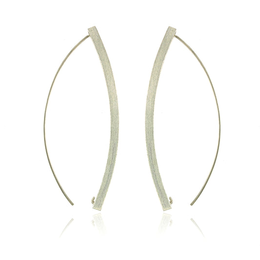 Mysterium Collection Sterling Silver Curved Earrings