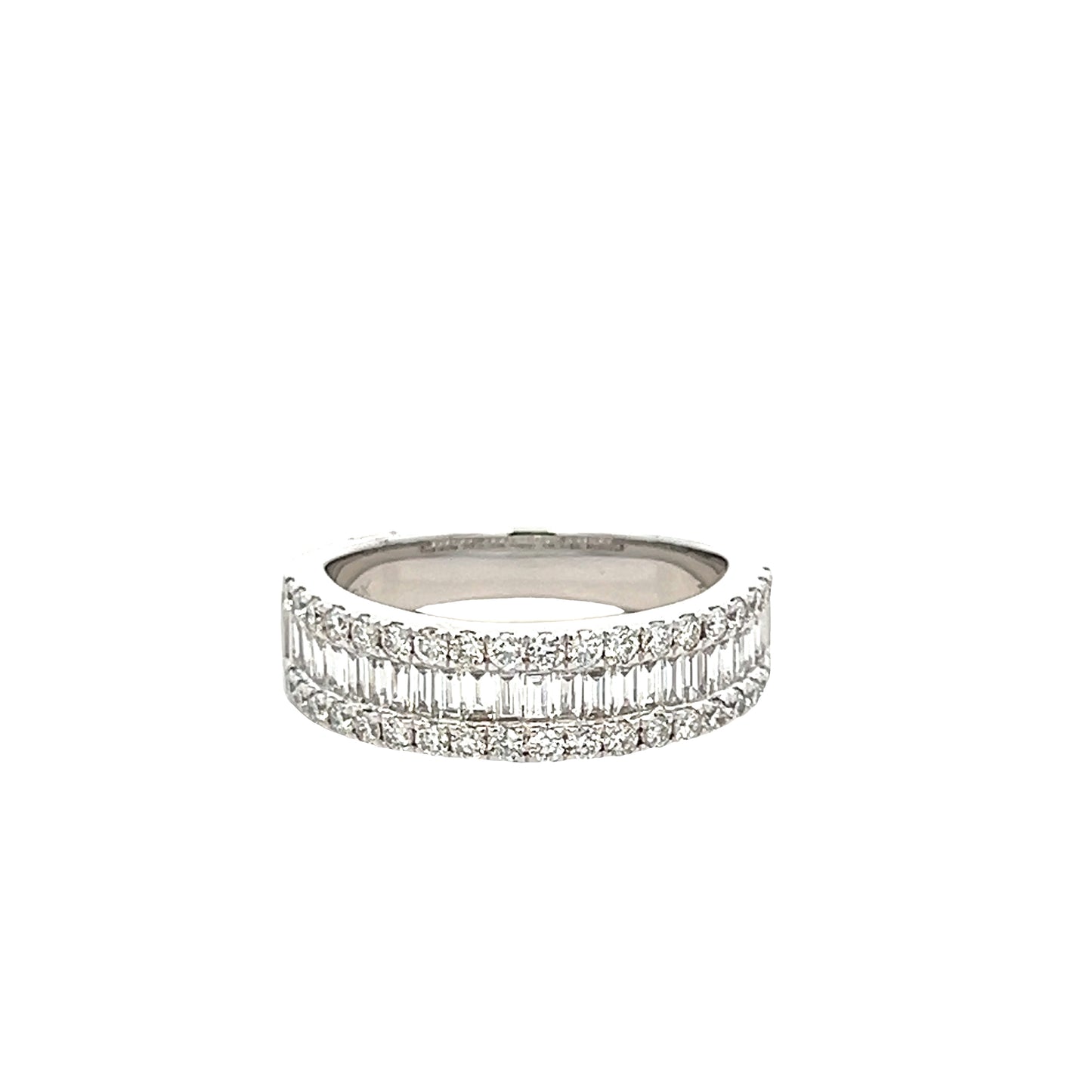 14k White Gold 1.06CT Diamond Stackable Band