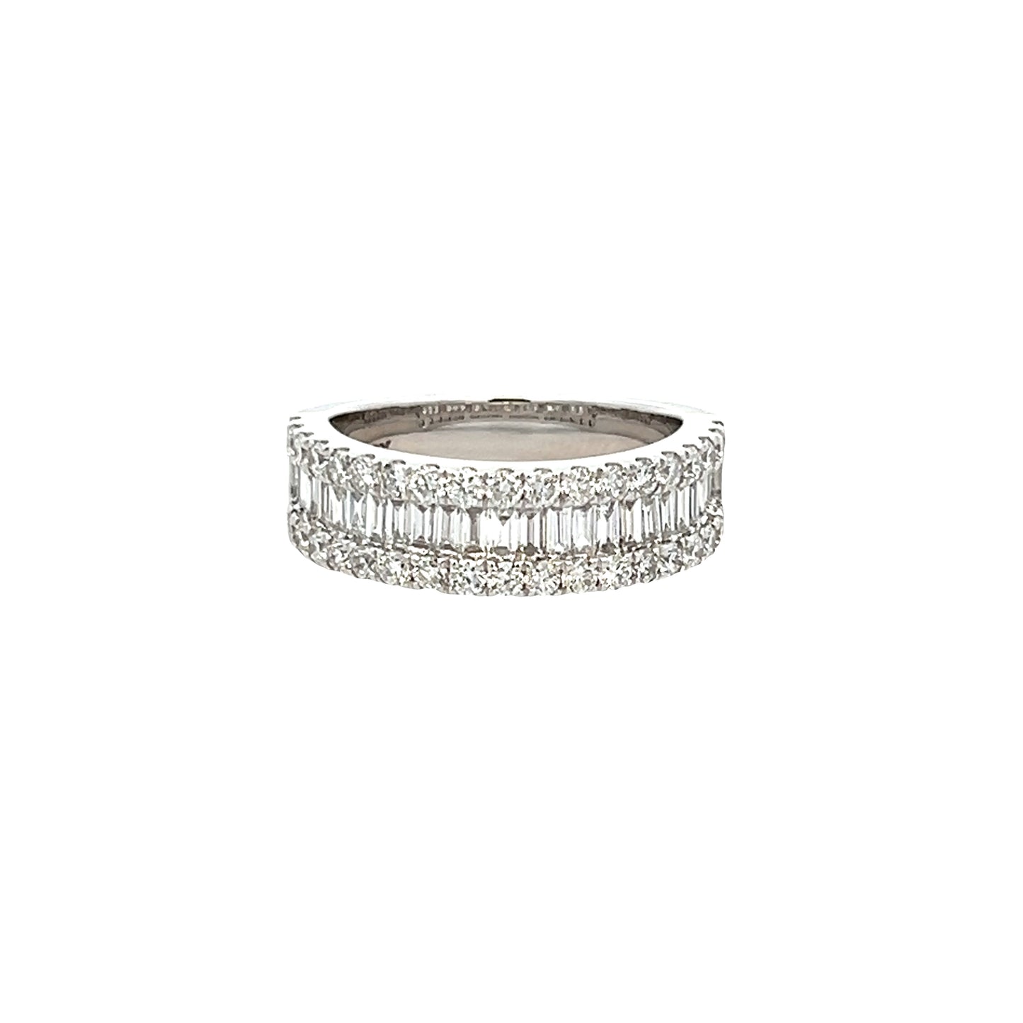 14k White Gold 1.59CT Diamond Stackable Band