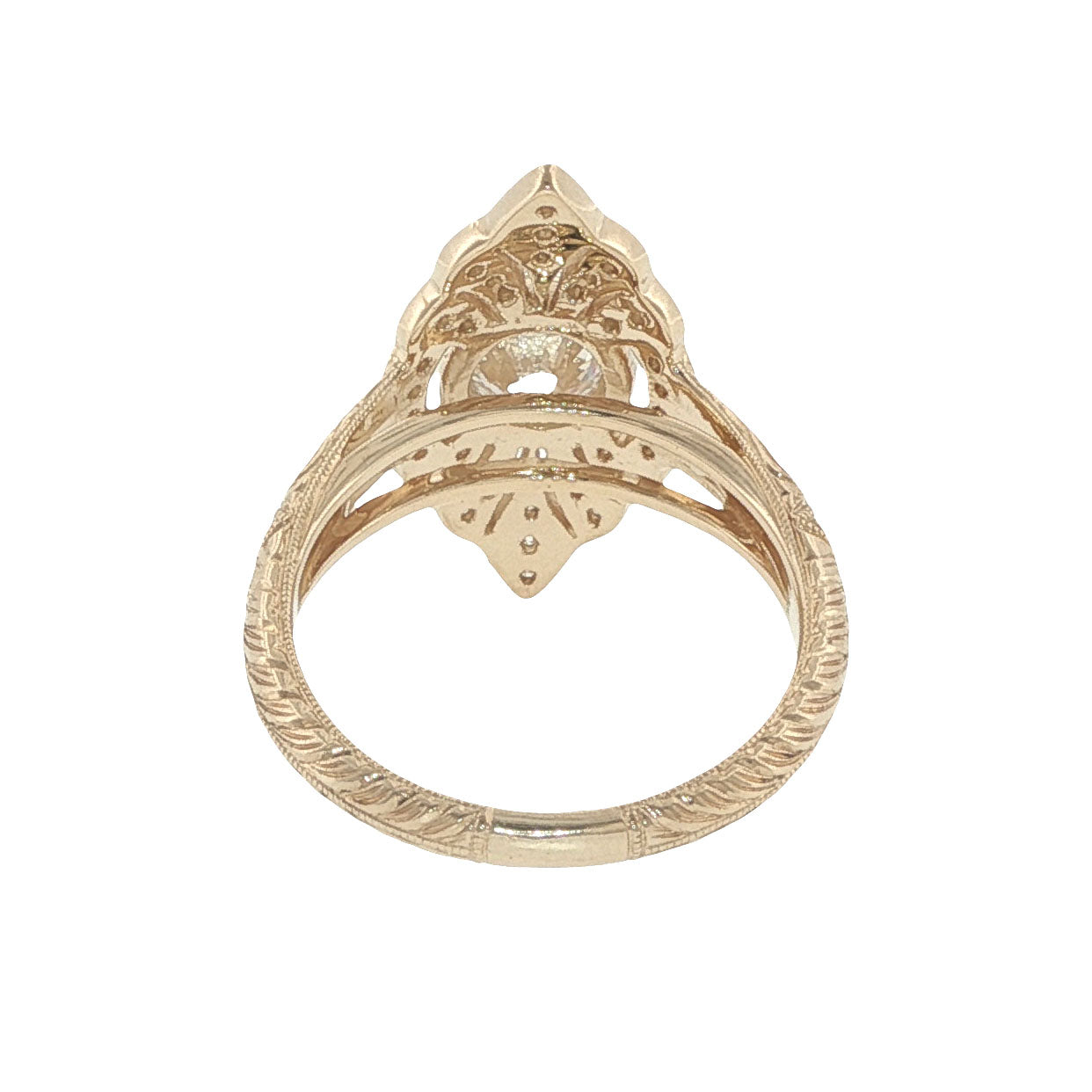 14K Yellow Gold Vintage-Style Engagement Ring