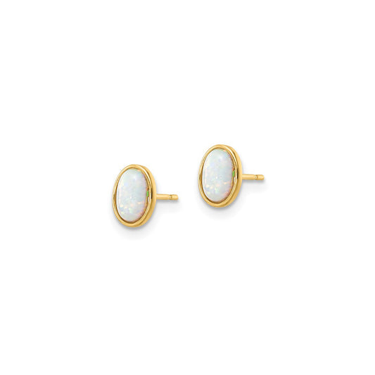 14K Petite Opal Earrings