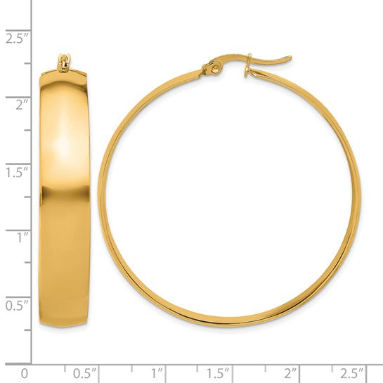 Stainless Steel IP-Plated Hoop Earrings