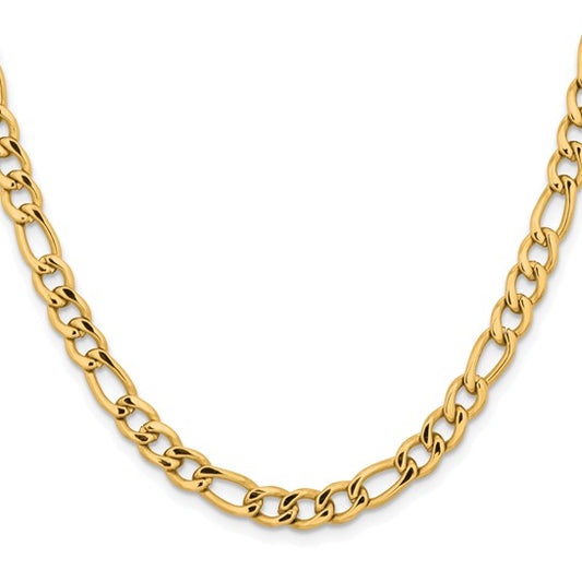 Stainless Steel IP-plated 5.5mm Figaro Chain 20"