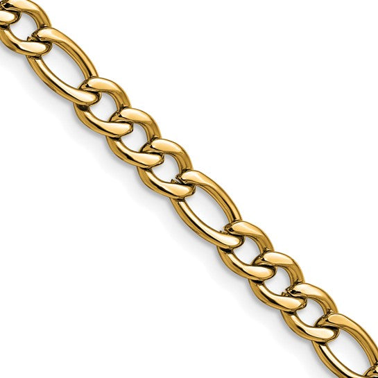 Stainless Steel IP-plated 5.5mm Figaro Chain 20"