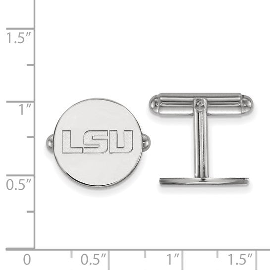 Sterling Silver LSU Cuff Links