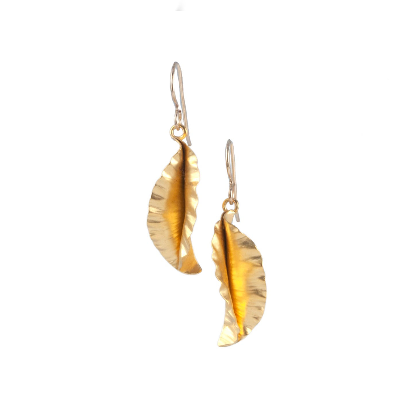 Vitrice McMurry Hammered Leaf Earrings (Medium)