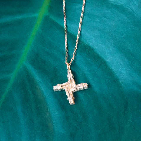 Tim & Mabel 14K Gold St. Brigid's Cross Pendant