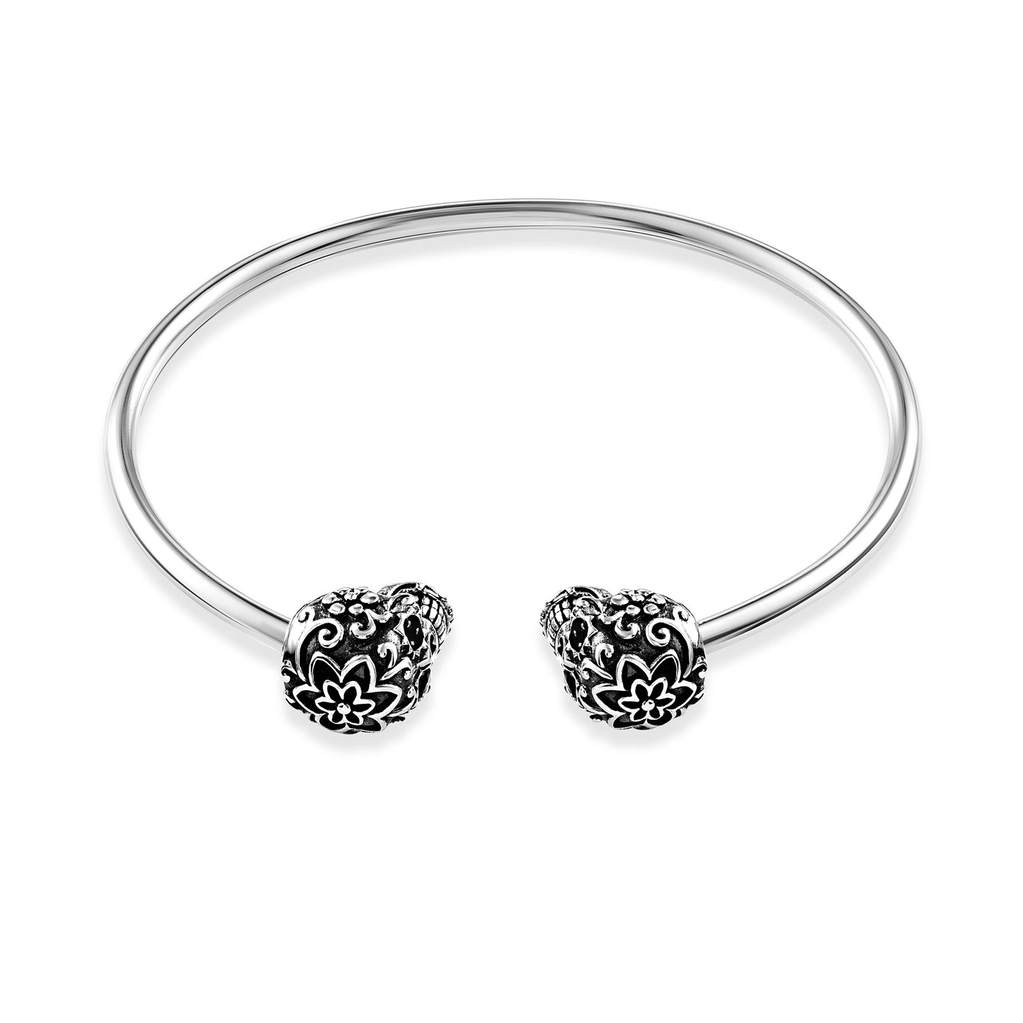 Cristy Cali Black Spinel Sugar Skull Bangle