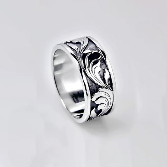 Tom Mathis Designs Sterling Silver Scroll Band