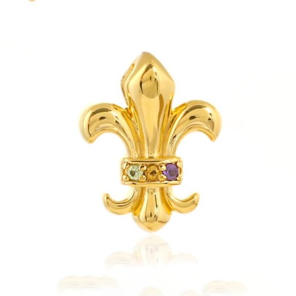 Cristy Cali Petite Vermeil Trinity Nova Fleur de Lis Pendant