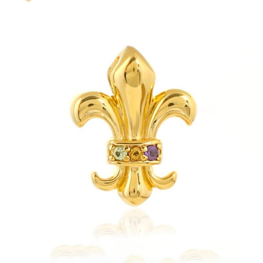 Cristy Cali Petite Vermeil Trinity Nova Fleur de Lis Pendant