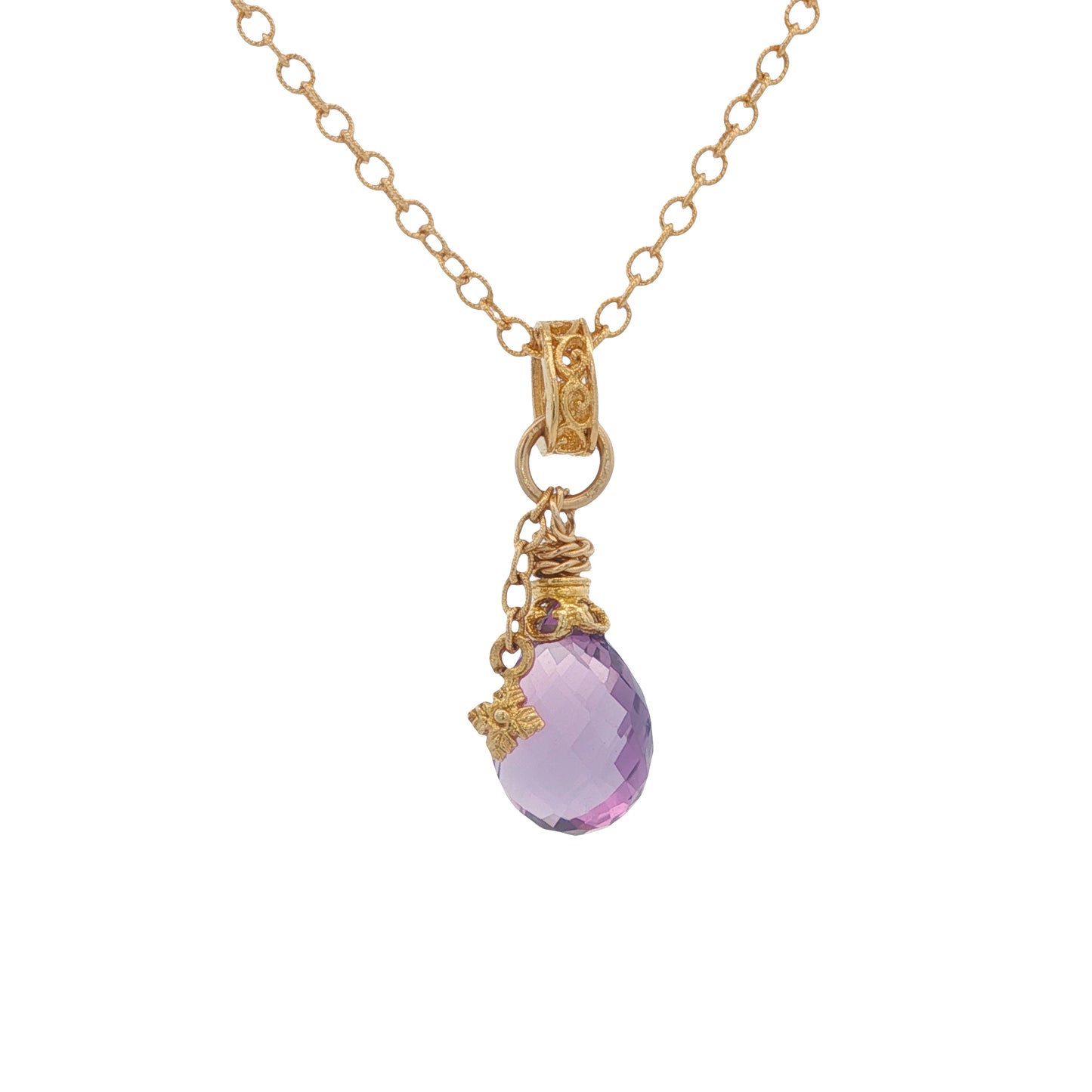 Anatoli Collection Vermeil Amethyst Necklace
