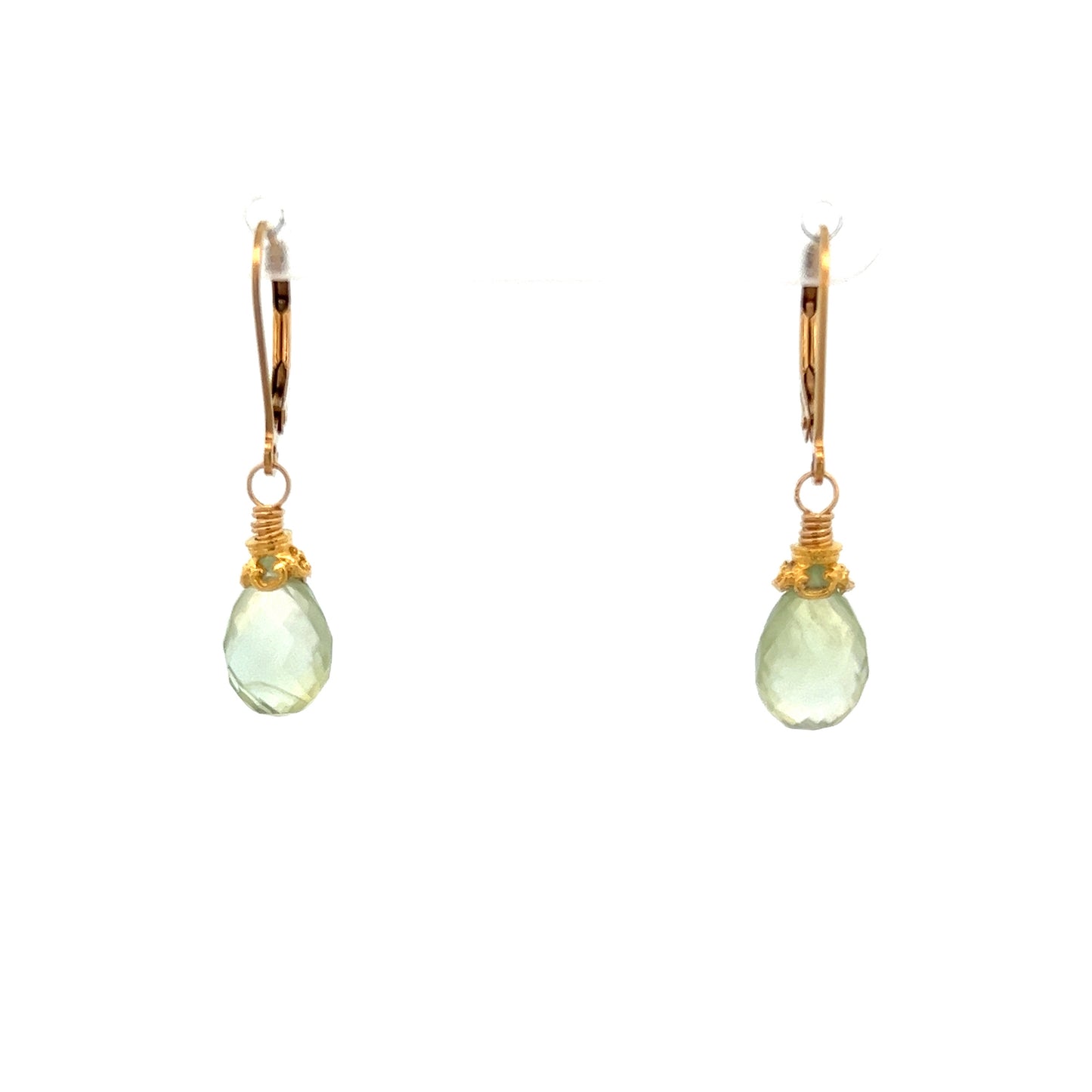 Anatoli Collection Vermeil Prehinite Earrings