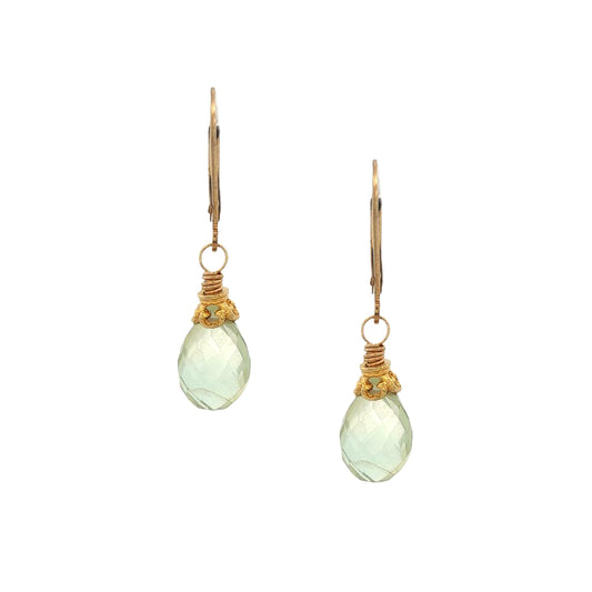 Anatoli Collection Vermeil Prehnite Earrings
